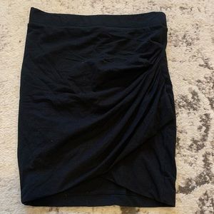 Express rouched wrap mini skirt